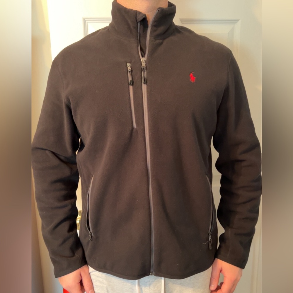 Polo mens fleece jacket size large ￼